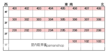 メゾンド安城寺２[1K/23.61m2]の配置図