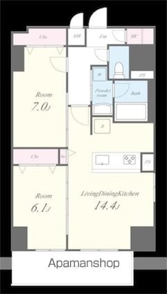 Ｂｌａｎｃｈｅ船橋本町[2LDK/64.54m2]の間取図