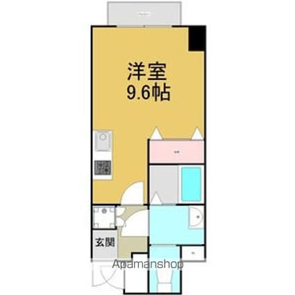 クリスタルテラス本山[1R/27.25m2]の間取図