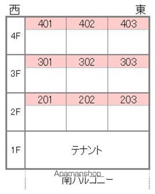 メゾン古町[1R/20.1m2]の配置図