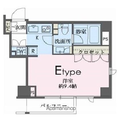 ドゥーエ南麻布[1R/30.54m2]の間取図