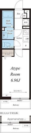 リブリ・桜台[1K/22.35m2]の間取図