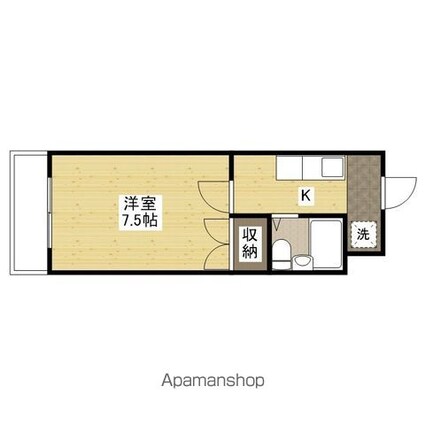 オリーブコート東深津[1K/21.94m2]の間取図