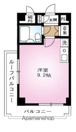 ライオンズマンション河辺第２[1R/21.04m2]の間取図