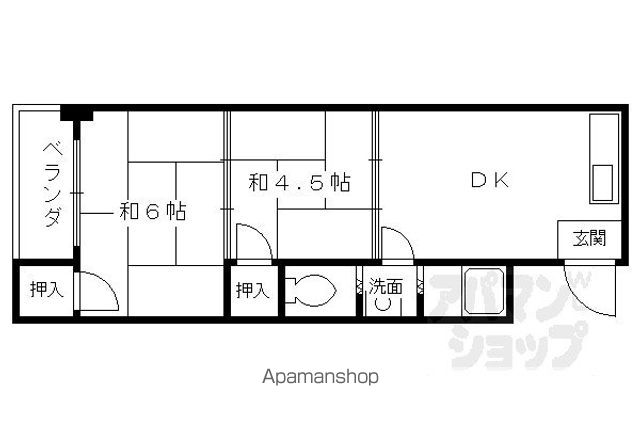 洛西マンションの間取り写真