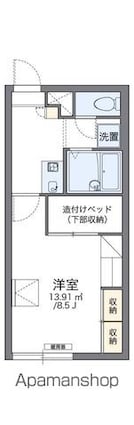 レオパレスエルアール[1K/23.18m2]の間取図