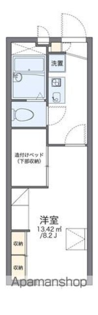 レオパレスＵｒｂａｎ　Ｌｉｆｅ[1K/22.35m2]の間取図