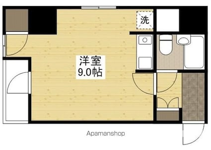 サンピア平和公園[1R/22.81m2]の間取図
