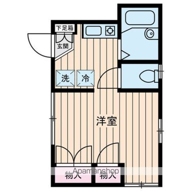 セードルＭ[1R/20.49m2]の間取図