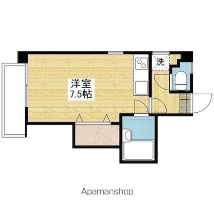 メゾンジュネス[1R/20.63m2]の間取図