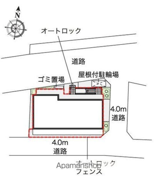 レオパレスアルメリア[1K/19.87m2]の配置図