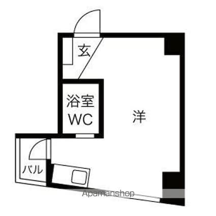 東京都練馬区旭丘１丁目[1R/18m2]の間取図