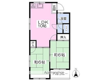 エムワイ小坂[2LDK/47.95m2]の間取図