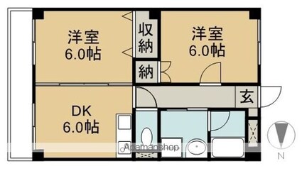 ＫＡＴＯ－Ⅱ[2DK/48.74m2]の間取図