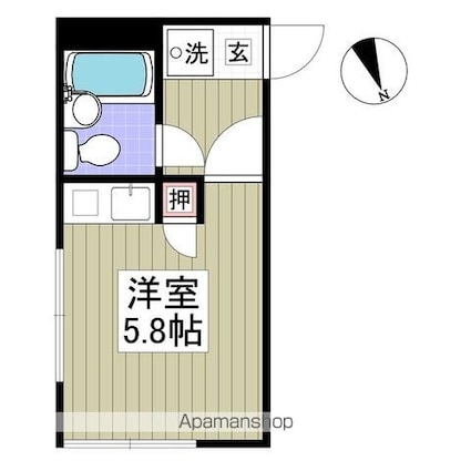 ブランメゾン成増[1R/14.74m2]の間取図