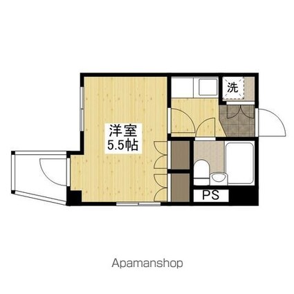 第１１片山ビル[1K/16.64m2]の間取図