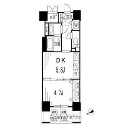 メインステージ浅草[1DK/30.49m2]の間取図