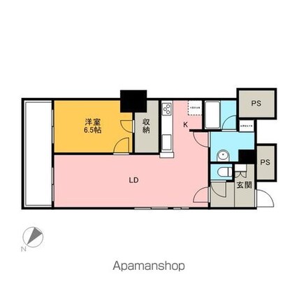 ＴＨＥ　ＴＯＫＹＯ　ＴＯＷＥＲＳ　ＭＩＤＴＯＷＥＲ[1LDK/55.52m2]の間取図