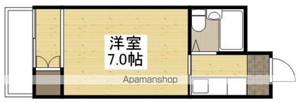 岡山県岡山市北区寿町[1K/18.5m2]の間取図