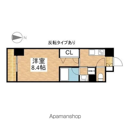 ＧＲＡＮＤ　ＥＳＰＯＩＲ　車道[1K/28.34m2]の間取図
