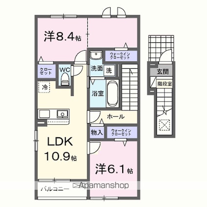 エースガーデン　Ⅰ[2LDK/61.14m2]の間取図
