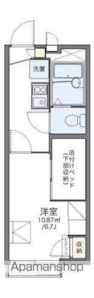 レオパレスシティパルつつじが丘[1K/19.87m2]の間取図