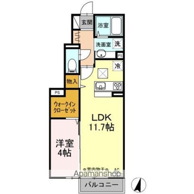 ベル・アヴニール　Ｂ[1LDK/41.15m2]の間取図