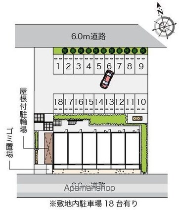 レオネクスト菜の花[1K/30.03m2]の配置図