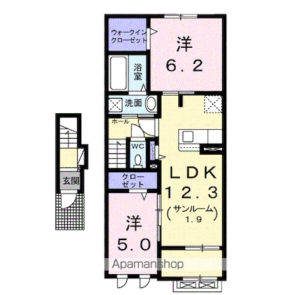 グランツＢ[2LDK/58.99m2]の間取図