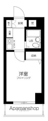 ベルエール代田[1K/16.8m2]の間取図