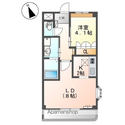 シルフィードＡ[1LDK/36m2]の間取図