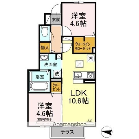 DーROOM BLEUの間取り写真