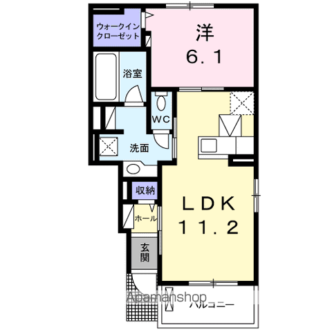 ハピネスヒル　Ⅱの間取り