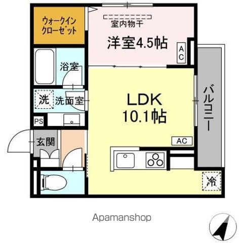 ASSETーCOURT立川上砂町5丁目 B棟の間取り