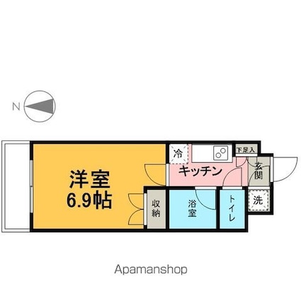 パレステュディオ大塚[1K/21.37m2]の間取図