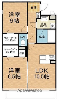 長野県松本市笹部１丁目[2LDK/58.01m2]の間取図