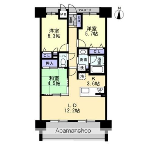 アルファステイツ熊本駅前の間取り写真