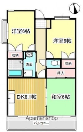 広島県広島市佐伯区八幡東１丁目[3LDK/61.67m2]の間取図