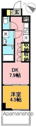 東京都世田谷区松原２丁目[1DK/29.58m2]の間取図