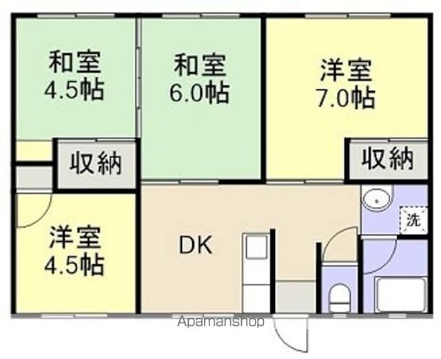 南福寺ハイツ[4DK/51.9m2]の間取図