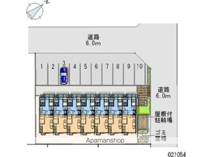 レオパレスＤＯＮ　ＤＯＮ[1K/26.08m2]の配置図