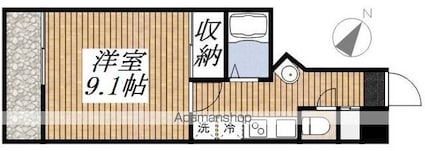 東京都立川市砂川町７丁目[1K/30.52m2]の間取図