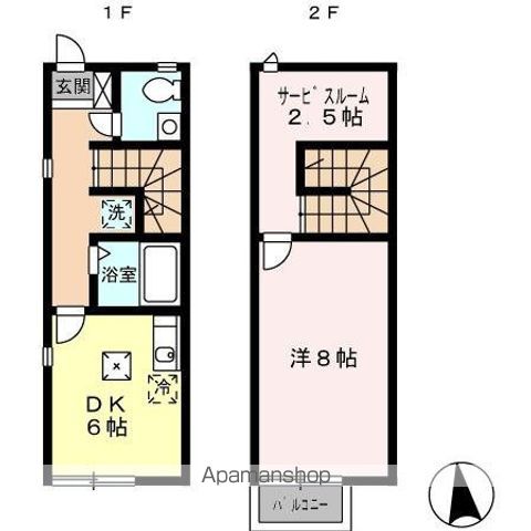 福岡市西区横浜のテラスの間取り