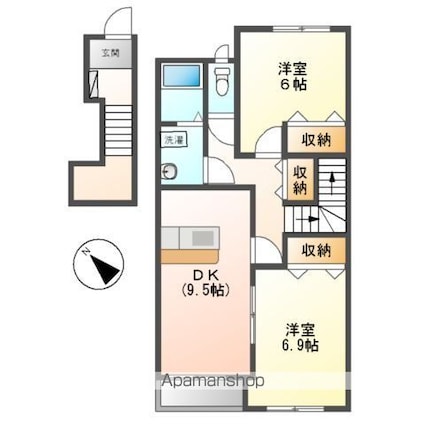 セレーナ[2DK/59.19m2]の間取図