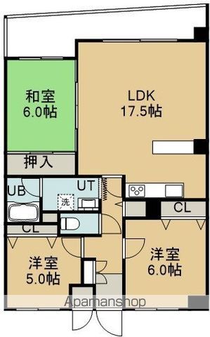 朝日プラザ若松広路の間取り写真