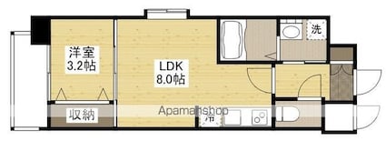 セクション舟入[1LDK/29.6m2]の間取図