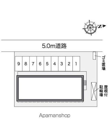 レオパレスフリーダム[1K/22.35m2]の配置図