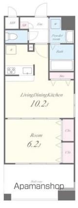 グリシーヌ[1LDK/38.88m2]の間取図