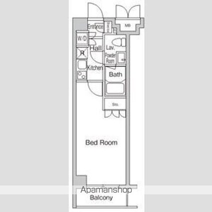 プライムアーバン西荻窪Ⅱ[1K/27.39m2]の間取図