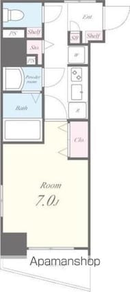ＶＩＶＲＥ[1K/25.01m2]の間取図